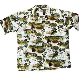 David Carey Napa Valley Winery Shirt mens Short Sleeve casual button up size lg